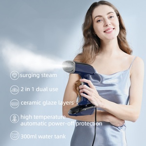 Plancha de vapor portátil de gran capacidad de 300 ml, 2 en 1, para eliminar arrugas de la ropa, con base de cerámica. - Product Image 6