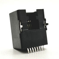 Connecteur RJ45 SMT 53 8P8C avec contacts en bronze phosphoreux pour montage sur circuit imprimé, assemblage de câbles réseau, vente en gros de composants électroniques