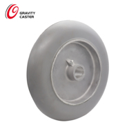Roue à moyeu en aluminium, roue motrice AGV, avec encoche anti-rotation, roue simple en polyuréthane robuste, roue de roulement pour robot