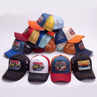 Casquette de baseball personnalisée en gros avec lettres brodées en 3D, dos en maille, blocs de couleur, 5 panneaux, snapback unisexe pour hommes et femmes, Gorra De Beisbol OEM