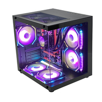 PCOOLING Nouveau Design Bottom Power Supply Quiet Computer Case M-Atx / Mini-Itx Avec Usb 2.0/3.0 Pc Gaming Case