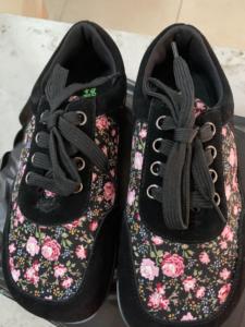 Basket décontracté pour <span class=keywords><strong>femme</strong></span>, chaussures tendance à enfiler, en cuir véritable, avec pieds nus, sneakers plates, grandes tailles 45 et 46 - Product Image 2