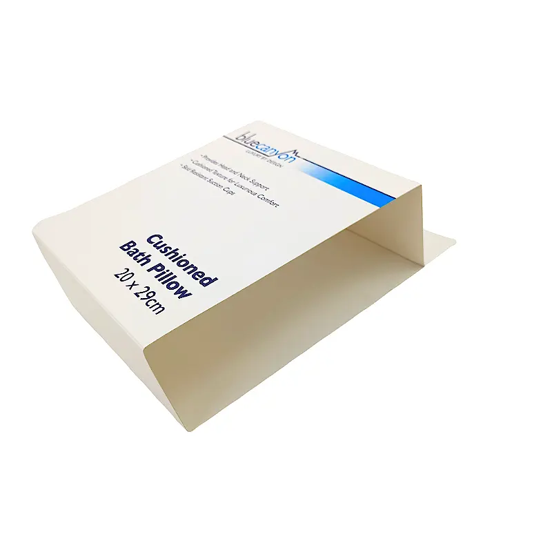 Custom Privé Ontwerp Opvouwbare Hangende Papieren Doos Met Opstaande Dikke Kaart Eenvoudig Kussenverpakking Ophanggat Voor Dozen