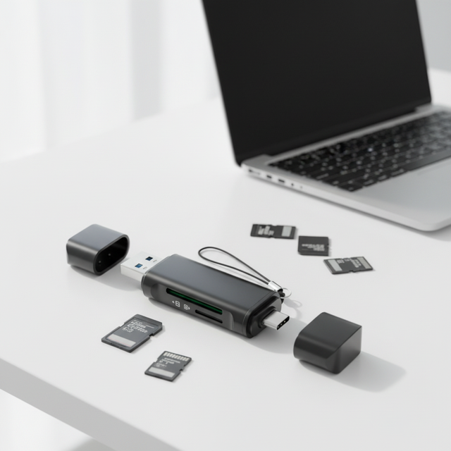 Dual Interface USB-C USB 3.0 SD TF Card Reader External Aluminum Alloy All-in-One OTG Adapter MacBook iPad Samsung Laptop OEM