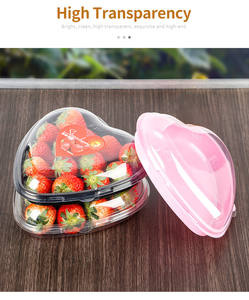 ホット販売ハート型ボックス食品グレードプラスチックストロベリーチョコレートキャンディーフルーツボックス新鮮に保つ - Product Image 2