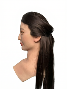 Máscara de Silicona Hiperrealista de Cabeza Completa para Mujer, para Cine, <span class=keywords><strong>Teatro</strong></span>, Acrobacias, Doble Uso, Sin Látex, Cubre Rostro Suave - Product Image 6