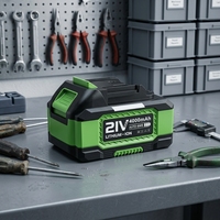 Batterie de remplacement 20V 6.0Ah 18650 à longue autonomie compatible avec les perceuses, scies et outils de jardin MAK