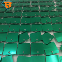 Panel latar belakang dinding akrilik berkilauan warna biru hijau persegi, grid sambung menyambung 3D, untuk foto pernikahan, Natal, Paskah