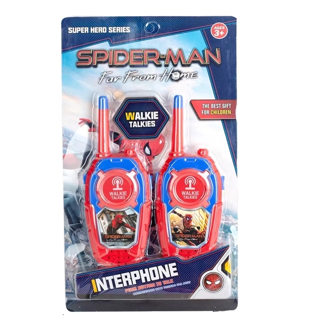 Dollarmax Set of 2 Cartoon Walkie Talkies for Kids-Alkaline AA/AAA Batteries Under 1.5km Range Outdoor Pretend Play Toys