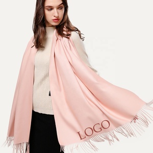 Thời Trang Phụ Nữ Ấm dài màu sắc tinh khiết Khăn choàng Cashmere mùa đông khăn quàng cổ nữ Cashmere Pashmina khăn - Product Image 2