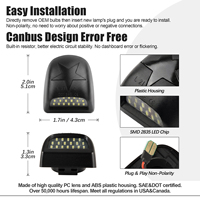 Lámpara de matrícula LED ahumada de 2 piezas con diseño de estrella para GMC Sierra 1500 1999-2013 Yukon Chevrolet Silverado, Plug and Play