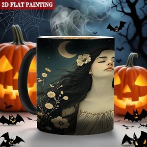 Mug en céramique à changement de couleur 11oz Noir givré Tasse vierge pour sublimation Souvenir de festival - Product Image 6