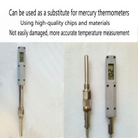 Industrial High-temperature Resistant Digital Display Exhaust Temperature Gauge, Pipeline, Marine Accessory with Probe Rod