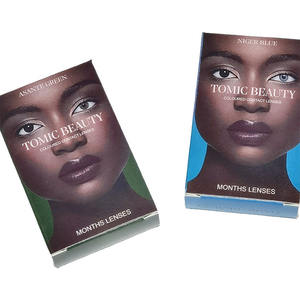 Caja personalizada para lentes de contacto, caja de papel para lentes de contacto de un color, Barniz UV, caja de papel para lentes de contacto - Product Image 1