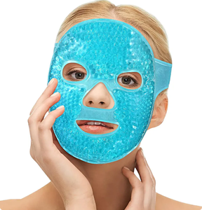 Masque facial complet en <span class=keywords><strong>gel</strong></span> de thérapie par le froid et la chaleur, perles de <span class=keywords><strong>gel</strong></span>, réfrigérable, utilisable au micro-ondes, tissu, masque pour le dos et le visage, 18x20cm, GY GY-LRD021, pour la rééducation - Product Image 1