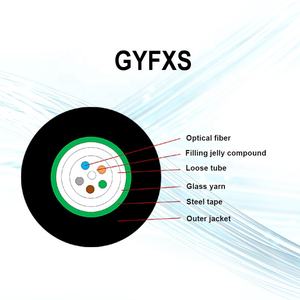 Cable de fibra óptica para exteriores GYFXS G652D 6 CORE G657A1/G657A2/OM1/OM2/OM3/OM4 HDPE cubierta exterior madera contrachapada/tambor de madera de hierro Color negro - Product Image 3