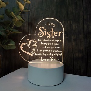 Veilleuse 3D personnalisable, petite lampe de table LED, cadeau créatif pour maman pour la fête des mères - Product Image 2