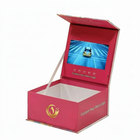 Boîtes vidéo personnalisées à écran LCD magnétique, emballages vidéo rigides de luxe pour le marketing de marque, les mariages et les cadeaux d'affaires