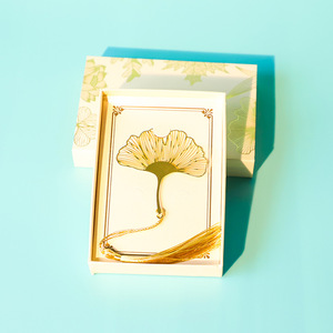 Harga pabrik kreatif daun logam berongga pembatas buku pembuluh Lotus daun Maple rumbai hadiah Hari Guru Siswa - Product Image 5