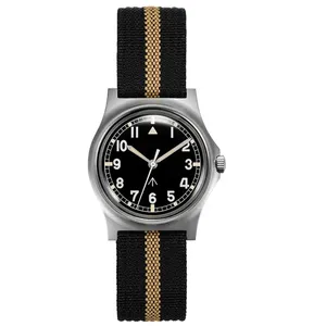 Custom Logo Classic Pilot Quartz Nylon Horloge Heren Vintage Handgemaakte Saffier Vrouwen Horloge Japanse Beweging