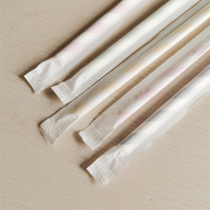 กระดาษที่กำหนดเองย่อยสลายได้ทิ้งห่อด้วยกระดาษจัมโบ้คมดื่มฟางสำหรับน้ำผลไม้นมชาฟอง Boba - Product Image 4