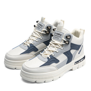 Automne et hiver tendance hommes léger haut velours bottes de travail nouveaux coureurs de mode avec semelles épaisses - Product Image 2