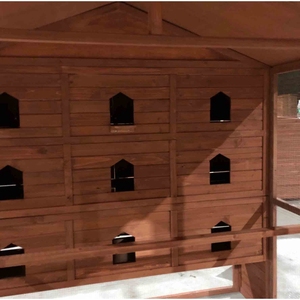 SDB008 Jaula para Pájaros de Madera de Abeto de Alta Calidad, Moderna y Lujosa, para Jardín o Exterior, con 9 Compartimentos para Loros, Diseño de Red, Ecológica - Product Image 4