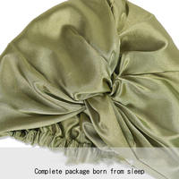 Bonnet de nuit respirant en polyester réglable, turban, grand foulard pour cheveux bouclés pour femmes et filles