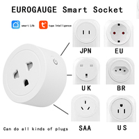 Interrupteur intelligent Wi-Fi 433 MHz avec prise UK en ABS, 20A 3800W, compatible Android/iOS pour la domotique et les appareils intelligents