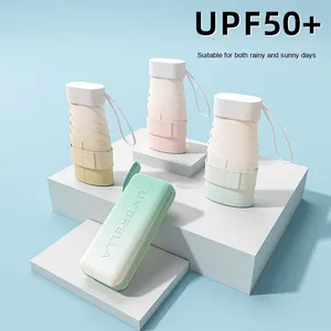 Portable Six Folding UV Protection Polyester Sunshade <strong>Umbrella</strong> Mini Pocket <strong>Gradient</strong> <strong>Color</strong> <strong>Umbrella</strong> with Box UPF50+ Parasol - Product Image 2