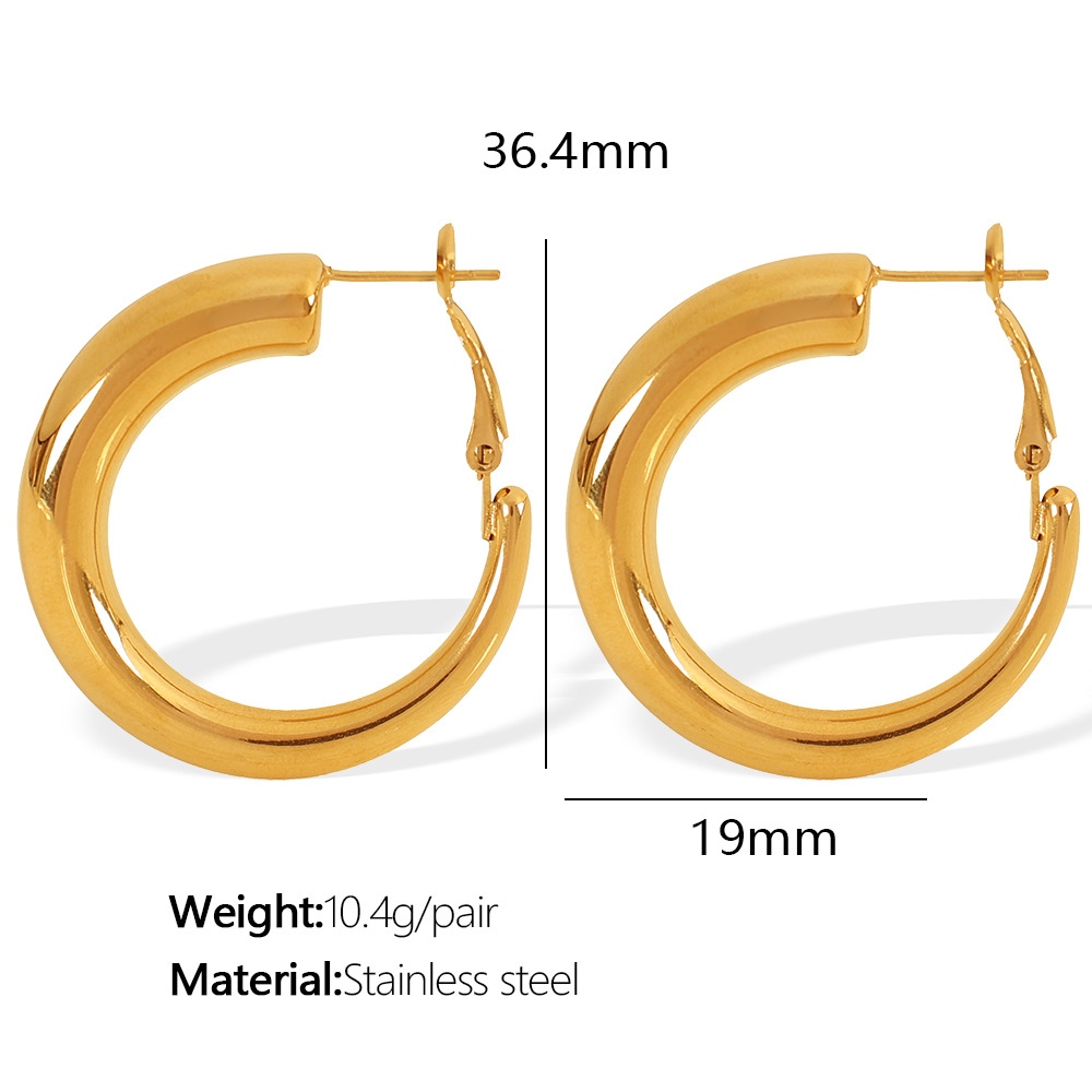 ต่างหูทองคำขนาดใหญ่ รุ่น EH712