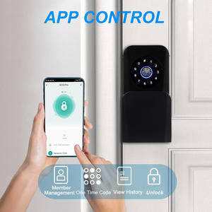 Boîte à clés intelligente Tuya BLE en métal pour extérieur, étanche, avec déverrouillage par empreinte digitale, carte, application, mot <span class=keywords><strong>de</strong></span> <span class=keywords><strong>passe</strong></span>, clé, montage mural - Product Image 3