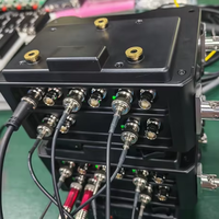 Convertisseur Fibre Optique 4 Canaux Vidéo SDI 12G avec Boucle de Sortie, 1 Canal Vidéo de Retour, Alimentation XLR 4 Broches Gold Mount, et Fibre Optique ST