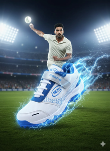 Zapatillas de Cricket para Hombre, Blancas y Azules, para Primavera, Otoño e Invierno, con Cordones, Agarre Potente, Ligeras, Transpirables, Antideslizantes y Cómodas - Product Image 6
