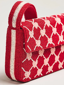 Bolso de mano ligero de moda con pedrería y cuentas, cartera de noche de acrílico con correa de cadena y cremallera para regalo de boda o fiesta - Product Image 1