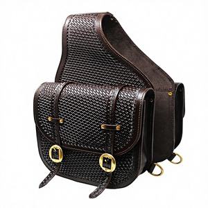 Bolsa de Cuero para Sillín de Caballo Estilo Western, para Motocicleta, Hecha a Mano, Tallada a Mano, 100% Cuero de Búfalo, Color y Logotipo Personalizables - Product Image 1
