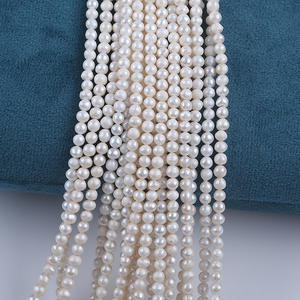 Promoción por Tiempo Limitado: Perlas Redondas de Agua Dulce Blancas AK de 4-4.5mm, Naturales, Sueltas, para Collar DIY, Color Perla - Product Image 5