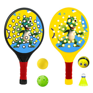 Ensemble de raquettes de tennis de plage pour enfants en gros, léger et sûr, <span class=keywords><strong>jeu</strong></span> de <span class=keywords><strong>padel</strong></span> d'extérieur avec 4 balles pour les sports en famille et au parc - Product Image 1