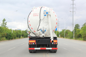 Camion semi-remorque à aspiration pneumatique à grand débit, citerne de transport de cendres sous vide de 40 m³ pour application en entrepôt de charbon - Product Image 4