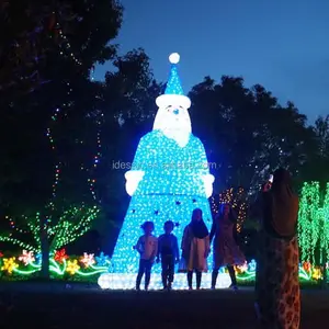 Extérieur 3D extra large A MENÉ LA lumière De Noël Père Noël de Noël lumière