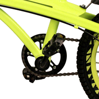 Vélo BMX enfant unisexe 16 pouces en acier carbone à vitesse unique avec roues stabilisatrices, pédales ordinaires et panier en plastique – Vente en gros
