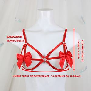 Arnés elástico hueco con doble lazo y tirantes halter, transparente con control ligero, para el Día de San Valentín, Noche de <span class=keywords><strong>Carnaval</strong></span>, accesorios de disfraz de cosplay para parejas - Product Image 6