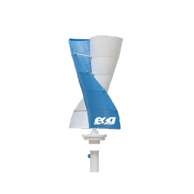 ESGファクトリーホット販売12Vソーラーパワー300W垂直屋外軸街路灯ヘリカル風力タービン販売