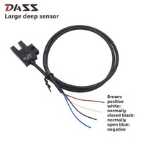 Capteur photoélectrique en U Dass DS-U84, interrupteur inductif type NPN, longueur de câble 0,5 m, 5 pièces pour équipement d'automatisation, vente en gros