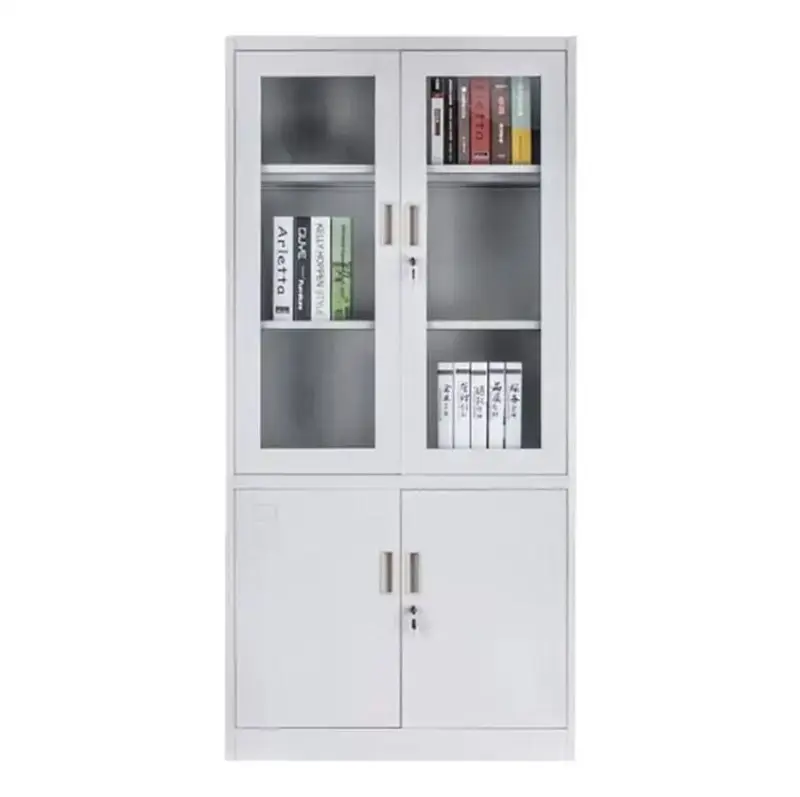 LAKSHYO Classeur personnalisable en gros Classeur en acier Armoire métallique populaire Swing Glass Key Lock Office Furniture Modern