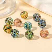 Perles en verre à motif de fleurs Vénus, perles lâches de style vintage, perles à trou droit, accessoires de bijoux DIY