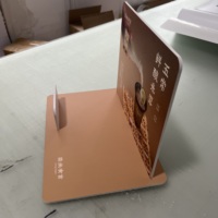 Présentoir de table populaire personnalisable avec logo de marque imprimé et découpé en forme – Panneau d'affichage