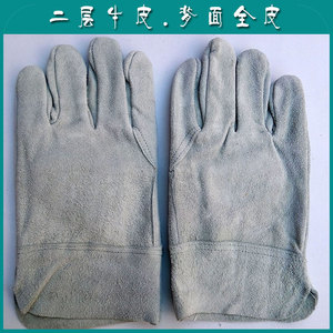 Gants de soudage courts en cuir de vachette double couche, paume entière non doublée, pour l'industrie du soudage à l'arc - Product Image 2