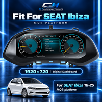 Pour SEAT Ibiza 18-25 Plateforme MQB Tableau de bord numérique 12,3 pouces Écran LCD Compteur de vitesse Carplay Android Auto