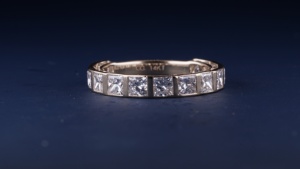 Bague en or massif 14 carats avec diamant synthétique pour femme, bague de fiançailles scintillante avec diamant créé en laboratoire, bijou élégant, cadeau - Product Image 4